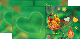 modele en ligne depliant 2 volets  4 pages  fleur naissance nature MIDBE34957