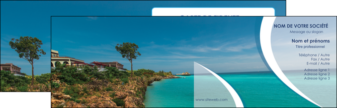 creer modele en ligne carte de visite sejours mer plage bord de mer MIDLU35031