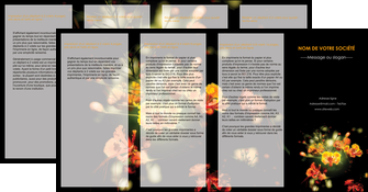 modele depliant 4 volets  8 pages  fleuriste et jardinage fleurs printemps jardin MLIG35145