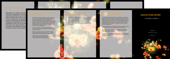 imprimer depliant 4 volets  8 pages  fleuriste et jardinage fleurs printemps jardin MLIG35151