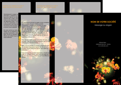 exemple depliant 3 volets  6 pages  fleuriste et jardinage fleurs printemps jardin MLIG35159