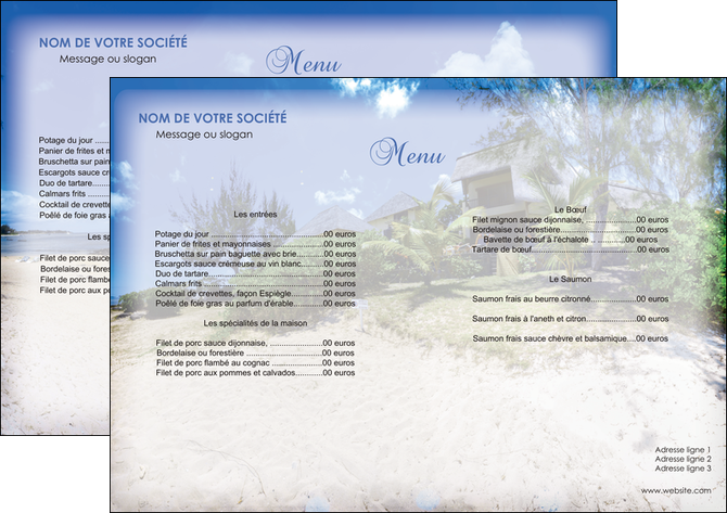 personnaliser modele de set de table sejours agence immobilier ile maurice villa MIDLU35193
