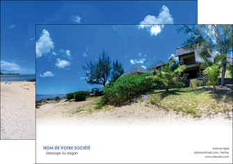personnaliser modele de affiche sejours agence immobilier ile maurice villa MIDLU35195