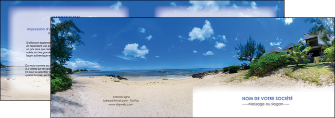 impression depliant 2 volets  4 pages  sejours agence immobilier ile maurice villa MIDLU35203