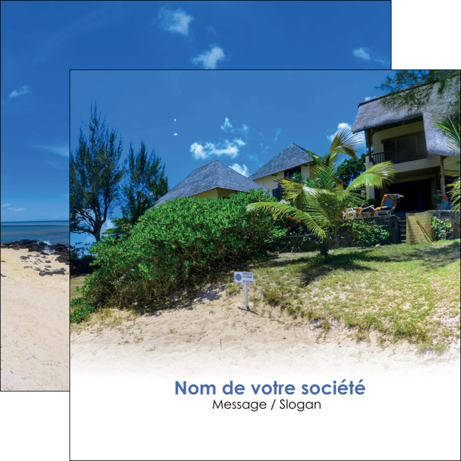 personnaliser modele de flyers sejours agence immobilier ile maurice villa MIDLU35215