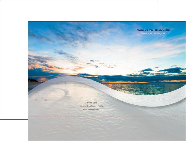 creation graphique en ligne pochette a rabat sejours plage ocean bord de mer MIDBE35555