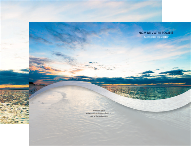 creation graphique en ligne pochette a rabat sejours plage ocean bord de mer MIDBE35557
