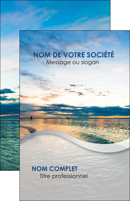 realiser carte de visite sejours plage ocean bord de mer MIDBE35559