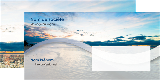 maquette en ligne a personnaliser enveloppe sejours plage ocean bord de mer MIDBE35563