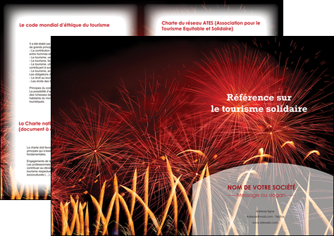 realiser depliant 2 volets  4 pages  14 juillet feux dartifice artificier MLIG35593