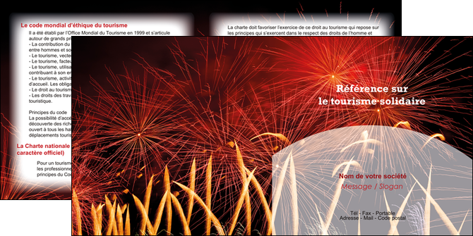 exemple depliant 2 volets  4 pages  14 juillet feux dartifice artificier MLIG35597