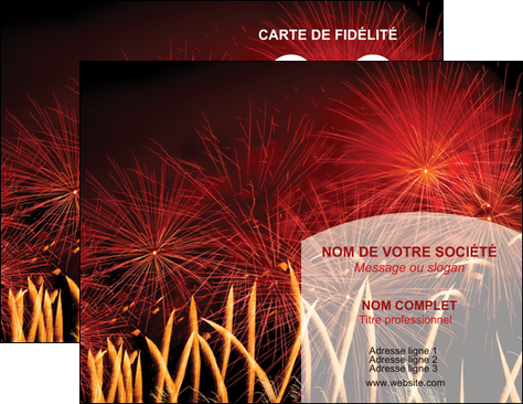 personnaliser modele de carte de visite 14 juillet feux dartifice artificier MLIG35599