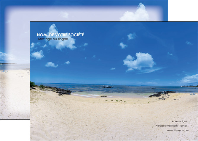 modele en ligne flyers paysage mer vacances ile MIDBE35763