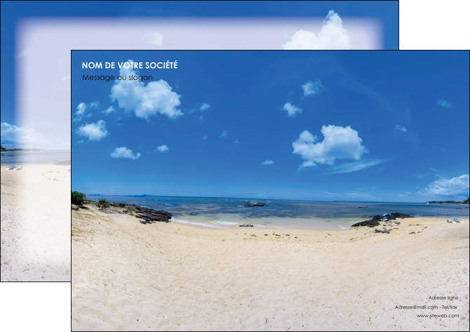 imprimerie affiche paysage mer vacances ile MIDBE35775