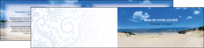 cree depliant 2 volets  4 pages  paysage mer vacances ile MIDBE35781