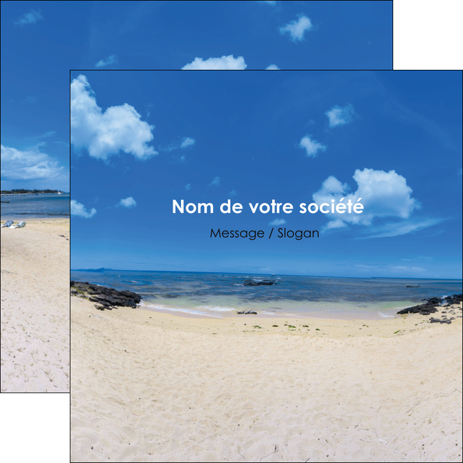 modele flyers paysage mer vacances ile MIDBE35791