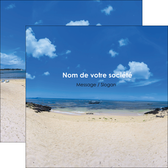 modele flyers paysage mer vacances ile MIDBE35791