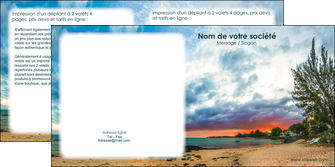 faire depliant 2 volets  4 pages  sejours plage mer vacances MIDBE35901