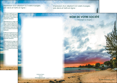faire depliant 2 volets  4 pages  sejours plage mer vacances MIDBE35909