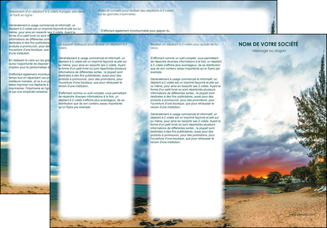 imprimerie depliant 3 volets  6 pages  sejours plage mer vacances MIDBE35915