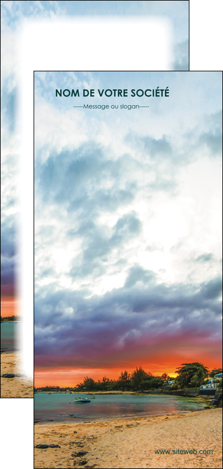 creation graphique en ligne flyers sejours plage mer vacances MIDBE35919