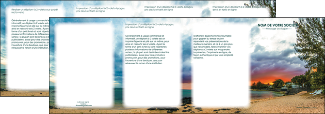 realiser depliant 4 volets  8 pages  sejours plage mer vacances MIDBE35925