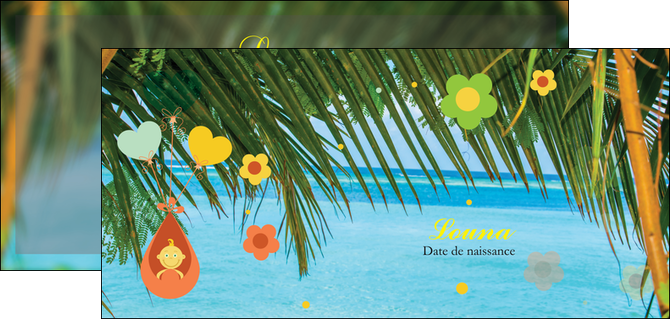 faire modele a imprimer flyers mer plage ciel bleu MIDBE36043