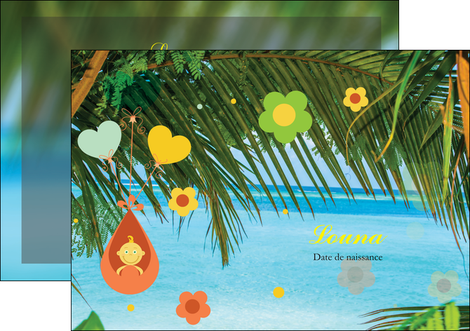 creer modele en ligne flyers mer plage ciel bleu MIDBE36045