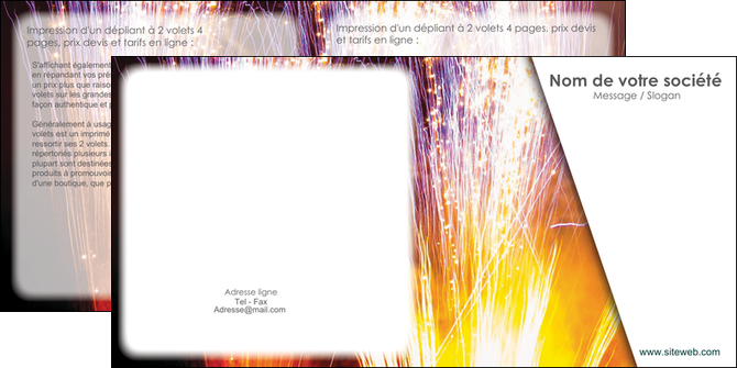 personnaliser modele de depliant 2 volets  4 pages  reception et animation feu dartifice artificier artilleur MLIG36115