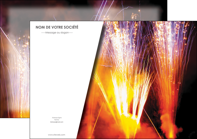 personnaliser maquette affiche reception et animation feu dartifice artificier artilleur MLIG36121