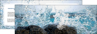 faire depliant 2 volets  4 pages  mer rocher nature MIFBE36227