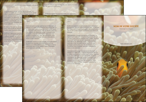 creation graphique en ligne depliant 3 volets  6 pages  animal nemo macro original MIDBE36447