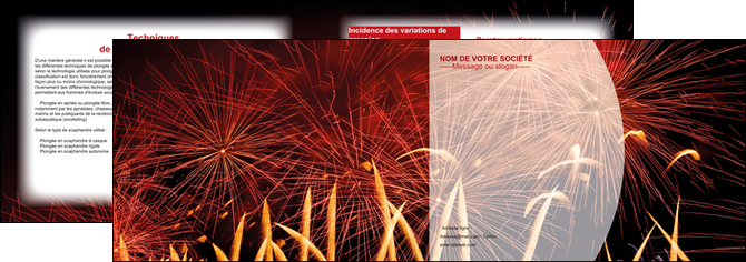 maquette en ligne a personnaliser depliant 2 volets  4 pages  14 juillet feux dartifice artificier MLIG36629