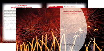 realiser depliant 2 volets  4 pages  14 juillet feux dartifice artificier MLIG36647
