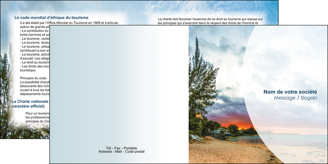 imprimer depliant 2 volets  4 pages  tourisme  plage mer nature MIDLU36705