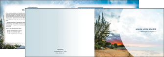 realiser depliant 2 volets  4 pages  tourisme  plage mer nature MIDLU36713