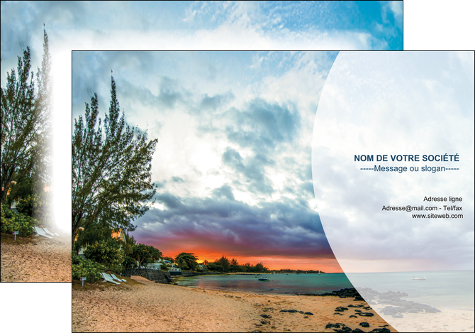realiser affiche tourisme  plage mer nature MIDLU36719