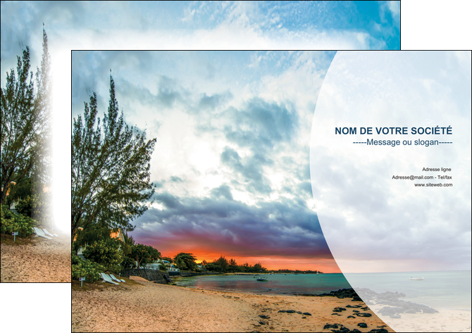 modele en ligne affiche tourisme  plage mer nature MIDLU36723
