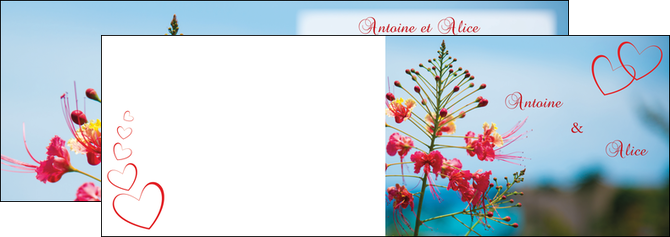 personnaliser modele de depliant 2 volets  4 pages  fleur heureux ciel bleu MLIG36769