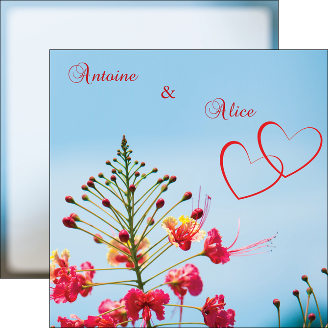 imprimer flyers fleur heureux ciel bleu MLIG36777