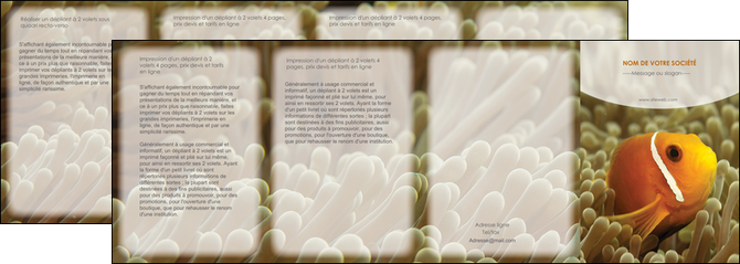 maquette en ligne a personnaliser depliant 4 volets  8 pages  paysage belle photo nemo poisson MIDBE36857