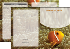maquette en ligne a personnaliser depliant 2 volets  4 pages  paysage belle photo nemo poisson MIDBE36861