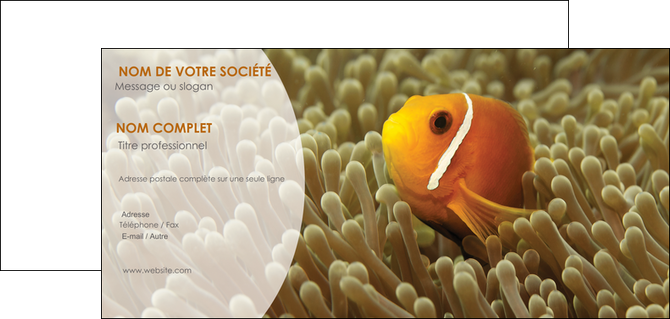 imprimerie carte de correspondance paysage belle photo nemo poisson MIDBE36871