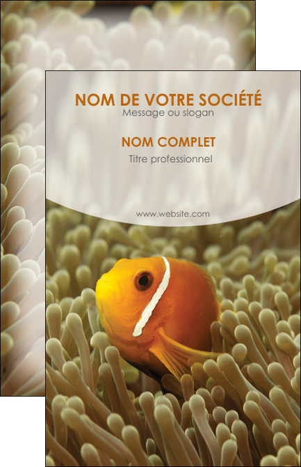 personnaliser modele de carte de visite paysage belle photo nemo poisson MIDBE36877