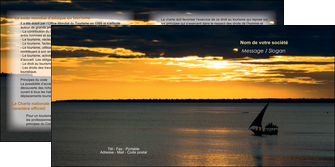 imprimer depliant 2 volets  4 pages  sejours pirogue couche de soleil mer MID36917