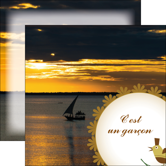 imprimer flyers pirogue plage mer MIDBE36969