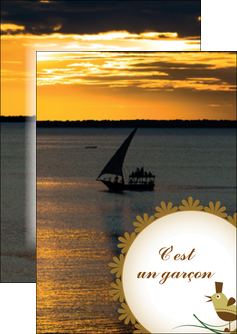 faire modele a imprimer flyers pirogue plage mer MIDBE36973