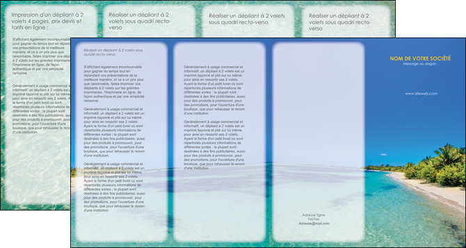 exemple depliant 4 volets  8 pages  sejours plage sable mer MIDBE37047