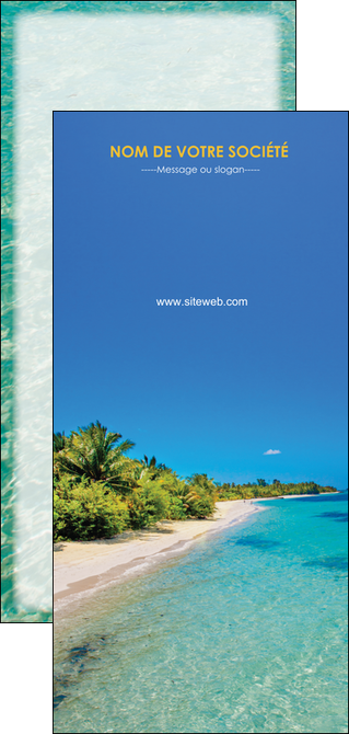 creer modele en ligne flyers sejours plage sable mer MIDBE37055