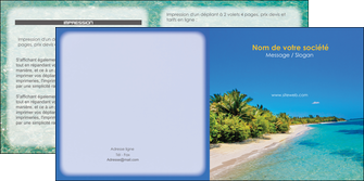 exemple depliant 2 volets  4 pages  sejours plage sable mer MIDBE37063